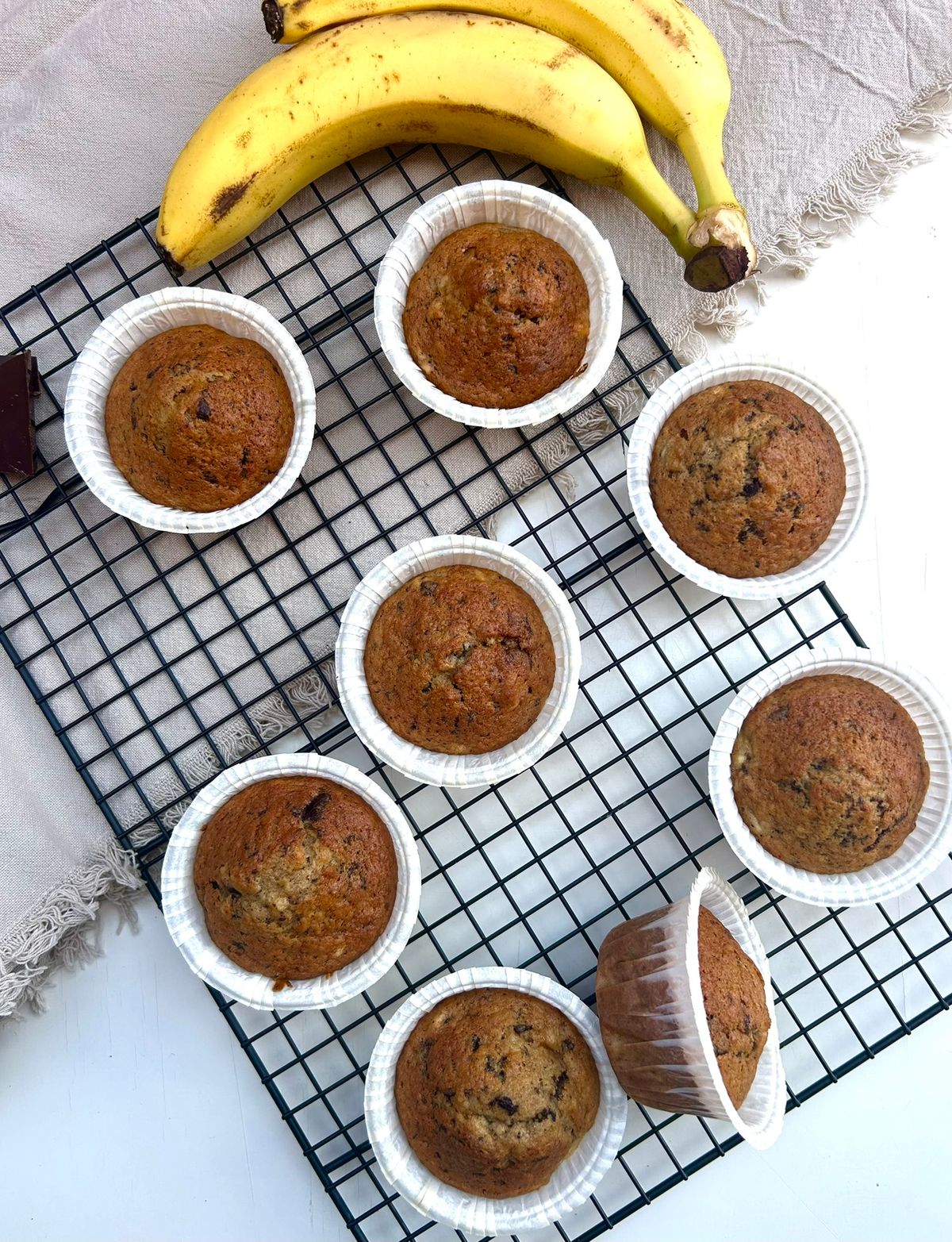 Banana Muffins with Chocolate