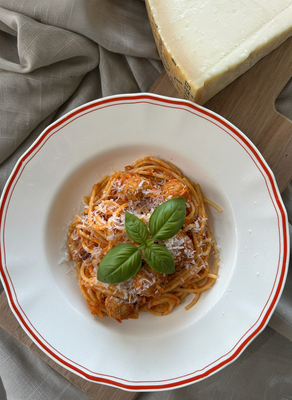 Pasta with Mascarpone and Meatballs
