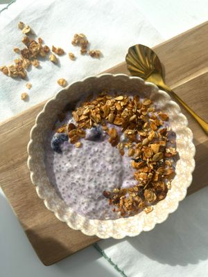 Chia Pudding with Blueberries